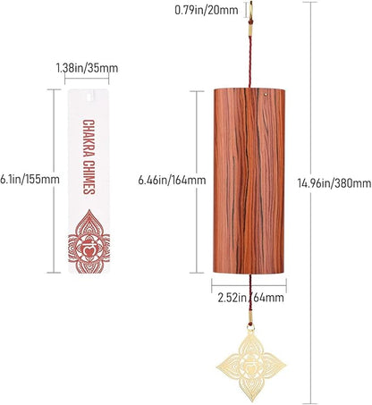 Chakra Chimes Natural Bamboo Wind Chimes Meditation Chord Windchime Wind Bell for Home Decoration Zen Mindfulness Root Chakra