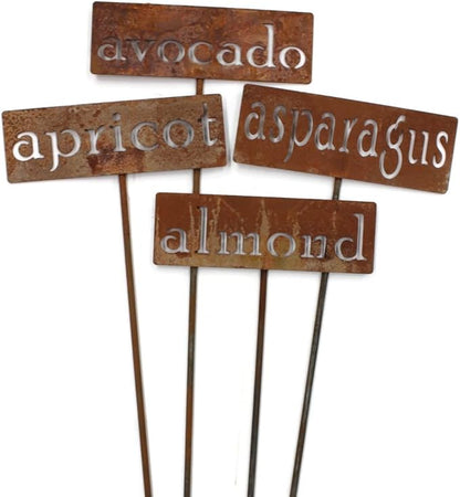 Classic Metal Garden Markers 19 Inches Tall (artichoke, Naturally Rusted)