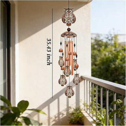 Retro Wind Chimes Metal Pipe Musical Wind Chimes for Outside Suitable Garden Decor、Home Decor Patio Decoration，Wind Catcher Friends Gift Condolence Gifts with Soothing Sound