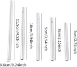 HONBAY 30PCS Silver Wind Chime Tubes Empty Aluminum Tubes Wind Chime kit Parts Supplies for Home Garden Outdoor Hanging Decorations (70/80/90/100/115mm)