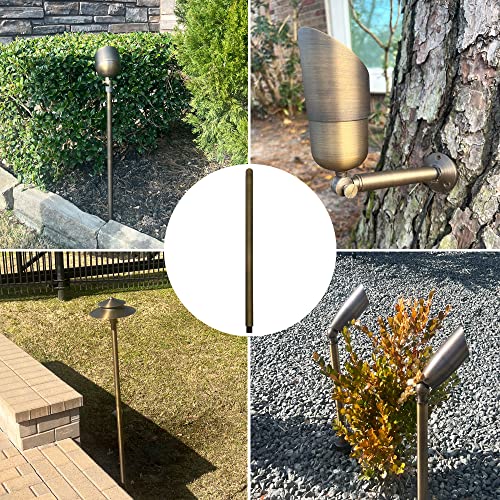 Brass Landscape Lighting Extension Riser 12" - Spotlight Extender