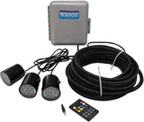 Kasco 1HP J Series Decorative RGB Fountain - 120V with 150 Ft Electric Power Cord | RGB LED Lighting | Efficient Pond Aerator Outdoor Fountain