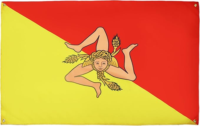 AZ FLAG Sicilian Flag 150 x 90 cm with 4 Eyelets for Balcony or Wall