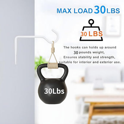 6 Inch Metal Wall Plant Hanger for Hanging Plants, Bird Feeders, Wind Chimes, Flower Baskets – Plant Hanger Indoor Indoor/Outdoor Use, 4 Pack White