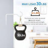6 Inch Metal Wall Plant Hanger for Hanging Plants, Bird Feeders, Wind Chimes, Flower Baskets – Plant Hanger Indoor Indoor/Outdoor Use, 2 Pack White