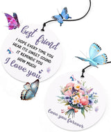 BeauGift Best Friend Birthday Gifts for Women, Wind Chimes Friendship Gifts for Her, Long Distance Wedding Graduation Gift, Home Decor Keepsake for Bestie BFF Friends