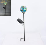VCUTEKA Mosaic Solar Lights Outdoor Decor Pathway Light Green