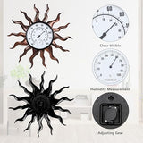 VEWOGARDEN Sun Outdoor Thermometer Waterproof Large Metal Indoor Outdoor Thermometer for Patio, Garden & Home Decor