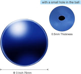 uxcell Gazing Ball 3 Inch 76mm Reflective Sphere Polished Hollow Ball, Stainless Steel Gazing Globe Mirror Ball for Home Garden Outdoor Decoration, Dark Blue