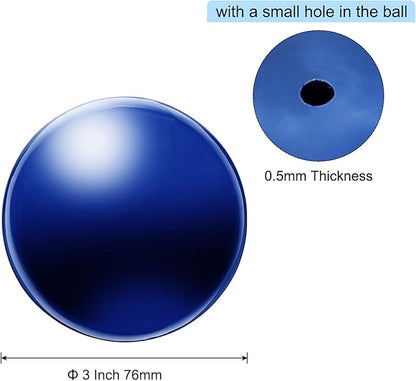 uxcell Gazing Ball 3 Inch 76mm Reflective Sphere Polished Hollow Ball, Stainless Steel Gazing Globe Mirror Ball for Home Garden Outdoor Decoration, Dark Blue