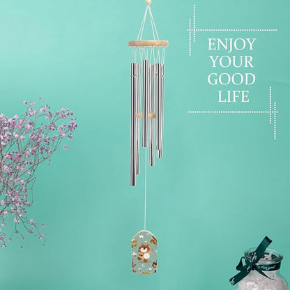 Large Aluminium Wind Chimes 20.5" Inches Cartoon Animal Patterns Wind Chimes for Outside Memorial Wind Chimes Sympathy Wind Chime for Outdoor Garden Patio Decoration