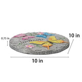 Butterfly Garden Stepping Stones Outdoor - Decorative Cement Pathway Pavers with 3D Butterfly Design Lawn Garden Décor Unique Gardening Gift for Grandma 0.75 * 10 * 10 Inch