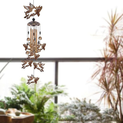 Bronze Flying Pigs Wind Chimes for Garden/Home/Balcony/Lawn/Tree/Yard/Indoor/Outside Decoration, Retro Wind Catcher, Pig Decor, Blessing Wind Bells, Memorial WindChimes Gifts for Mom, Grandma, Woman