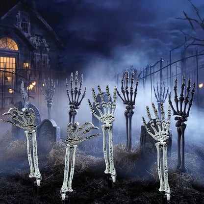 AISENO 12PC Realistic Skeleton Arm Stakes Halloween Decorations for Lawn Stakes Garden Groundbreaker Halloween Skeleton Decoration