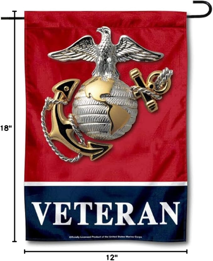 US Marines Veteran Garden Flag