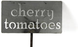 Classic Metal Garden Markers 19 Inches Tall (cherry tomatoes, Raw, Unfinished Steel (will rust with time))