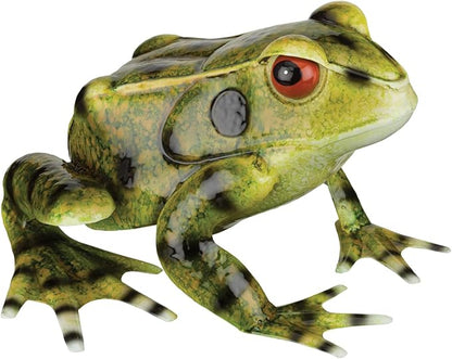 Regal Art & Gift Frog Garder Statue 13 Inch - Decorative Outdoor Sculpture, Metal Decor for Patio, Porch & Garden Décor