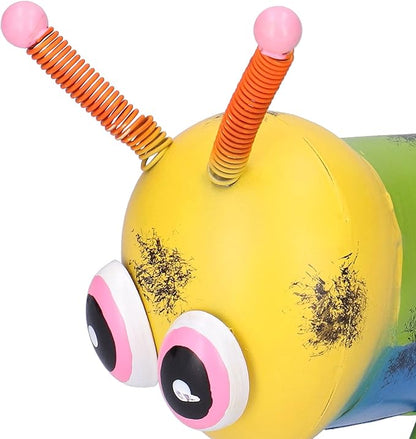 Iron Grasshopper Garden Ornament, Metal Sculpture for Outdoor Patio Lawn Decor, Hand - Painted Anti - Animal Figurine with Vivid Colors for Yard and Home Decoratio (Yellow)