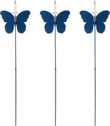 Glitzhome 24" H Patriotic Metal Butterfly Yard Stakes,Set of 3 Butterflies Hanging Ornaments Americana 4th July Garden Yard Signs Independence Day Indoor Outdoor Wall Decorations