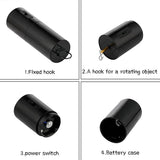 1 Piece Hanging Black Rotating Motor Wind Spinner Mobile Battery Operated Motor Multi-Purposes Rotatable Hook for Garden Decoration Accessory Supplies