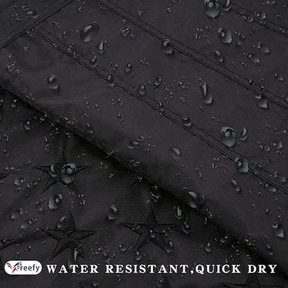 All Black American Flag 3x5 ft - Embroidered Stars,Heavy Duty Durable Nylon,Sewn Stripes,Brass Grommets,Perfect for Indoor/Outdoor Use Black US USA Flags.