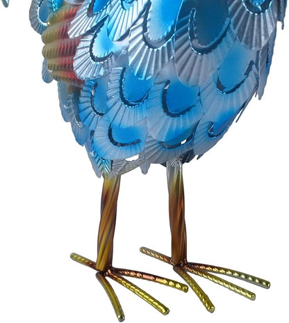 Metal Rooster Statue Garden Chicken Sculpture Decoration Metal Yard Art for Yard Outdoor Indoor Decoration (#H)