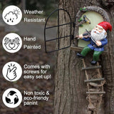 Outdoor Statues Fairy Garden Decoration, Miniature Garden Sculpture Statues Ornament, Outdoor Art Yard Gnomes Elf Tree Face Figurine, Glow in The Dark