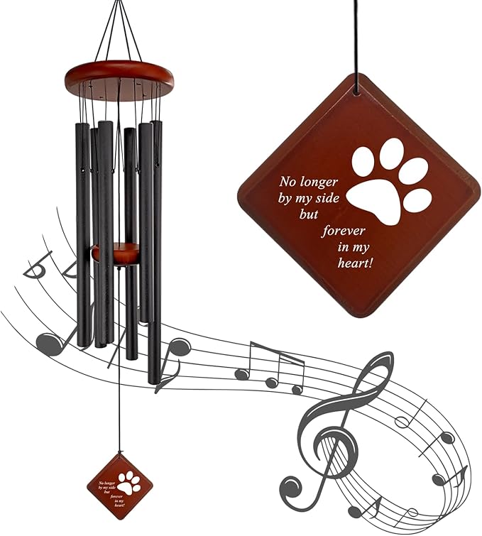 Pet Memorial Gifts for Loss of Dog, 26" Dogs Memorial Wind Chimes for Outside,Pets Sympathy Gift, Remembrance Gift in Memory of Dog Cat for Outside Garden, Patio and Home