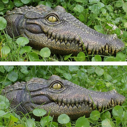 Floating Alligator Head, Pool Accessories,13.8 Inches Float Alligator Decoy for Pond, Fake Crocodile Head for Goose, Heron, Duck Deterrent Control, Garden Decor and Yard Decorations Accessories