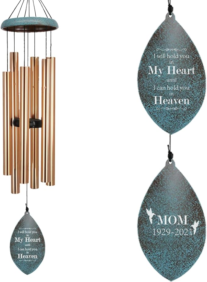 ASTARIN Personalized Wind Chimes for Outside Deep Tone,Customized Windchime Outdoors, Chimes for Outdoors,Sympathy Wind Chimes Memorial for Mom Dad，All Metal Wind Chime