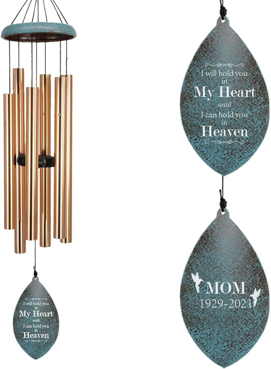 ASTARIN Personalized Wind Chimes for Outside Deep Tone,Customized Windchime Outdoors, Chimes for Outdoors,Sympathy Wind Chimes Memorial for Mom Dad，All Metal Wind Chime