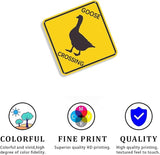 The Outdoor Warning Sign Goose Crossing Sign Indoor Outdoor Metal Signs 12×12 Inches for Road Safety Plaque Wall Decor