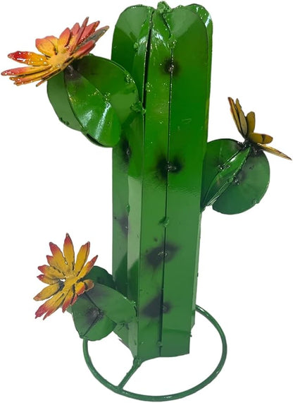Mini Metal Saguaro - Garden Art (Green)
