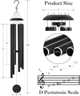 Extra Large Wind Chimes for Outside Deep Tone, Sympathy Memorial Gifts for Loss of Loved One, 62" Church Chime with Beautiful Soothing Sounds Outdoor Garden,Yard and Patio