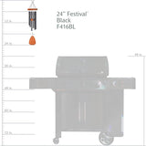 Festival 24-inch Redwood Wind Chime in Black by Wind River for Patio, Backyard, Garden, and Outdoor décor. Made in The USA