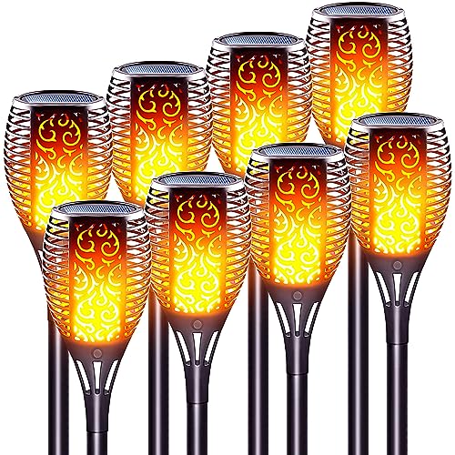 Solar Torch Light - Flickering Flame, 8 Pack