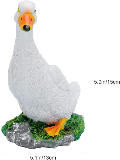 GANAZONO Simulated Duck Ornament 5.90X3.93X3.14In Outdoor Garden Decor Lifelike Lawn Duck Figurine for Patio Yard Landscaping Craft