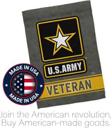 US Army Veteran House Flag - 2 pcs Pack Armed Forces Rangers United State American Military Retire Official - Decoration Banner Small Garden Yard Gift Double-Sided Made in USA 28 X 40