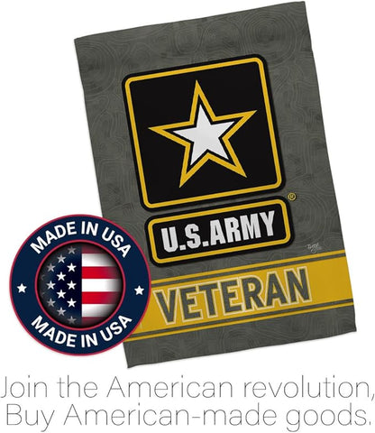 US Army Veteran Garden Flag - Armed Forces Rangers United State American Military Retire Official - House Decoration Banner Small Yard Gift Double-Sided Made in USA 13 X 18.5