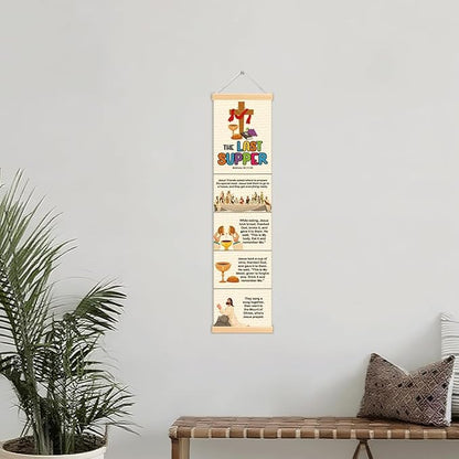 The Last Supper Banner, Church Banner, Christian Rustic Hanging Door Flag, Farmhouse Decorations Outdoor Indoor, Church Activity Decor, Bible Lesson, Scripture and Words Decorations