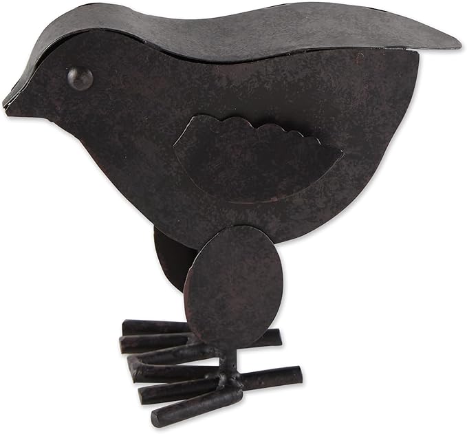 Zingz & Thingz Galvanized Metal Collection Country Farmhouse Animal Garden Sculpture, 11.25x3.75x14.5, Hen with Chicks