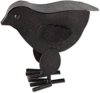 Zingz & Thingz Galvanized Metal Collection Country Farmhouse Animal Garden Sculpture, 11.25x3.75x14.5, Hen with Chicks