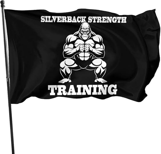 Gorilla Flag Outdoor Heavy Duty Gym Banner Double Sided 3x5 Ft Fitness Workout Flags with Brass Grommets for Room Decor, Bedroom, Garden, House Decoration