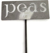 Classic Metal Garden Markers 19 Inches Tall (peas, Raw, Unfinished Steel (will rust with time))