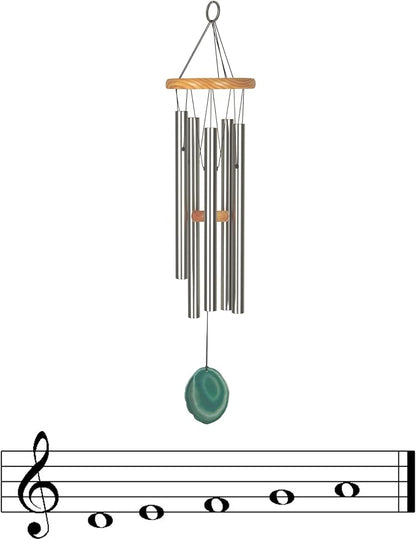 Woodstock Chimes Signature Collection, Woodstock Celtic Chime, Agate 24'' Wind Chime, World Music Wind Chimes for Outdoor, Patio, Home or Garden Décor for St Patricks Day Decorations (WCCS)