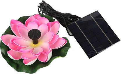 Solar Powered Lotus Fountain Pump Floating Water Feature 1.4W Solar Panel for Fish Pond Garden Patio Birdbath Enhances Aesthetics Increases Oxygen Promotes Wildlife Habitat