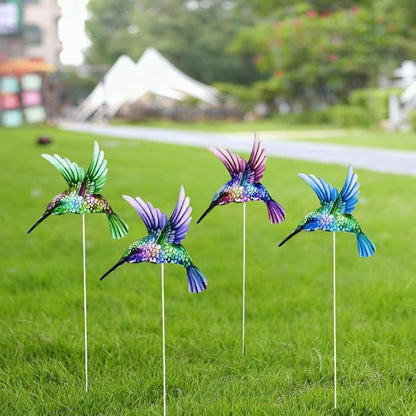 A Set of Adorable Wrought-Iron Garden planters is Suitable for Various Places Such as patios, courtyards, corridors, etc. (Hummingbird)
