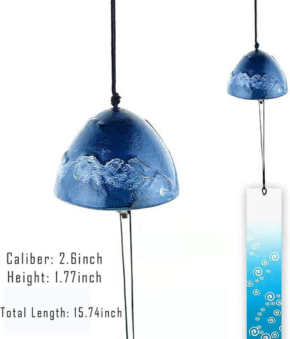 Cast Iron Windchimes, Set of 3 Bless Temple Wind Bell, Japanese Style Mount Fuji Wind Chime, Hanging Decoration for Garden Patio Door Room Outdoor