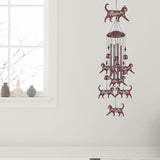 Coffee Color Cat Wind Chimes - Gifts for Mom, Home, Garden, Balconies, Rooms, Patio, Indoor, Outdoor Decoration - Memorial Chimes, Wind Catcher, Outside Bells Decor