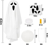 Bunny Chorus Halloween Decorations Outdoor Hanging Ghosts, 6Pcs Cute Hanging Light up Ghosts, Halloween Decorations for Home Patio Yard Lawn Tree Party Garden Porch Decor Indoor Outdoor